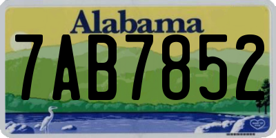 AL license plate 7AB7852