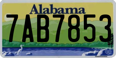 AL license plate 7AB7853