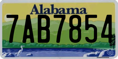 AL license plate 7AB7854