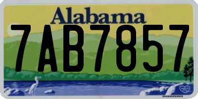 AL license plate 7AB7857