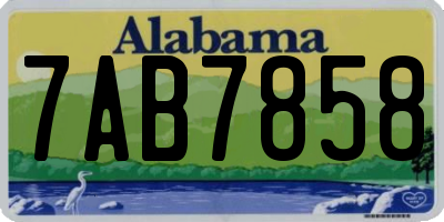 AL license plate 7AB7858