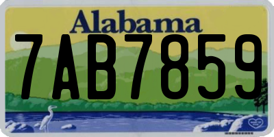 AL license plate 7AB7859