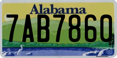 AL license plate 7AB7860