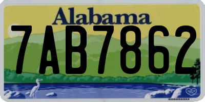 AL license plate 7AB7862