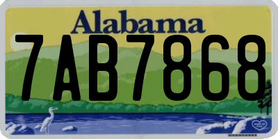 AL license plate 7AB7868