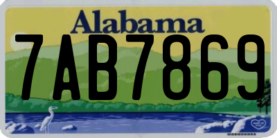 AL license plate 7AB7869