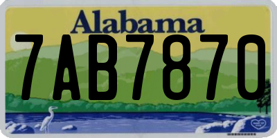 AL license plate 7AB7870