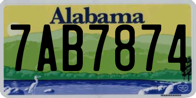 AL license plate 7AB7874
