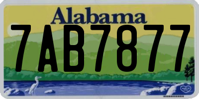 AL license plate 7AB7877