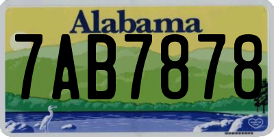 AL license plate 7AB7878