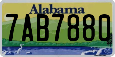 AL license plate 7AB7880