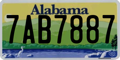 AL license plate 7AB7887