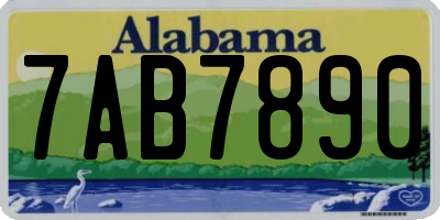 AL license plate 7AB7890