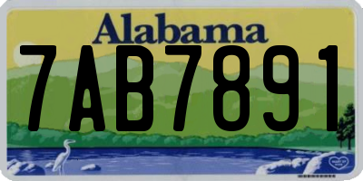 AL license plate 7AB7891