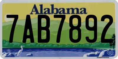 AL license plate 7AB7892