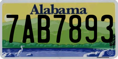 AL license plate 7AB7893