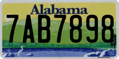 AL license plate 7AB7898