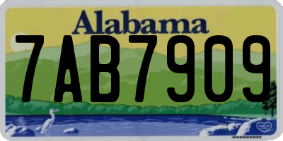 AL license plate 7AB7909