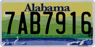AL license plate 7AB7916