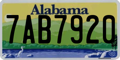 AL license plate 7AB7920