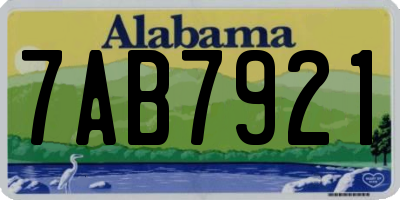 AL license plate 7AB7921