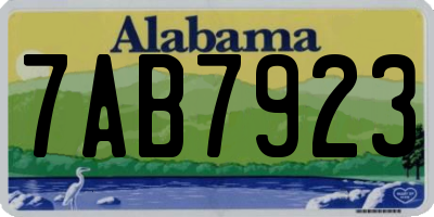 AL license plate 7AB7923