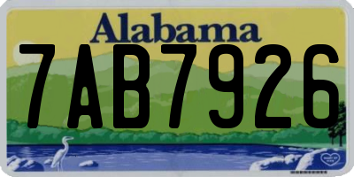 AL license plate 7AB7926