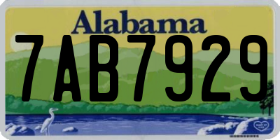 AL license plate 7AB7929
