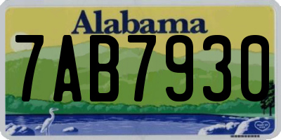 AL license plate 7AB7930