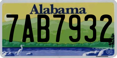 AL license plate 7AB7932