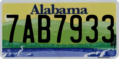 AL license plate 7AB7933