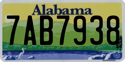 AL license plate 7AB7938