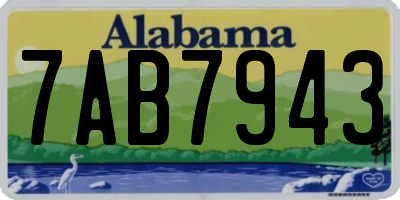 AL license plate 7AB7943