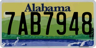 AL license plate 7AB7948