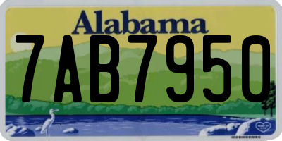 AL license plate 7AB7950