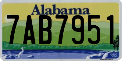 AL license plate 7AB7951
