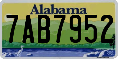 AL license plate 7AB7952