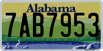 AL license plate 7AB7953