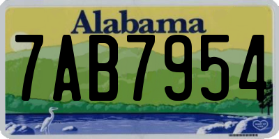AL license plate 7AB7954