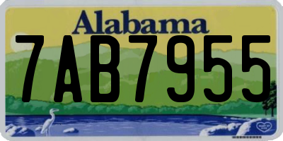 AL license plate 7AB7955