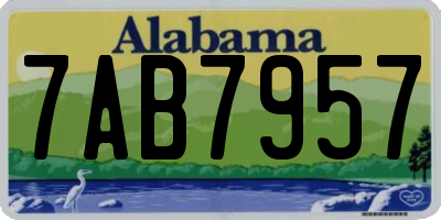 AL license plate 7AB7957