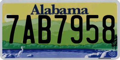 AL license plate 7AB7958