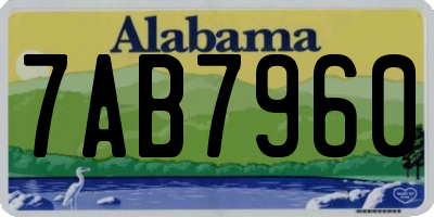 AL license plate 7AB7960