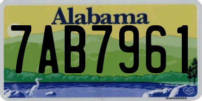 AL license plate 7AB7961