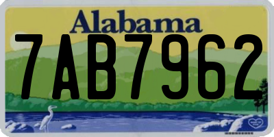 AL license plate 7AB7962