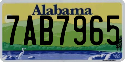 AL license plate 7AB7965