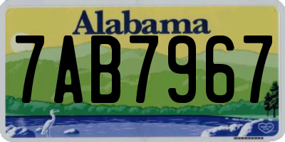 AL license plate 7AB7967