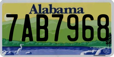 AL license plate 7AB7968