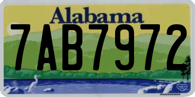 AL license plate 7AB7972