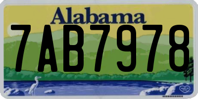 AL license plate 7AB7978